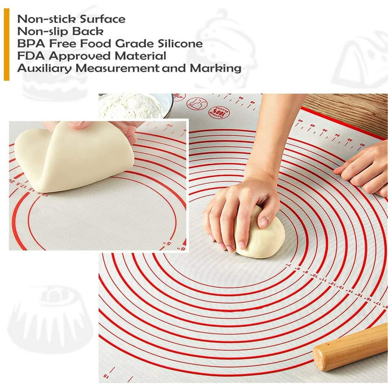 Silicone Baking Mat with Measurements, Pastry Rolling Mat-16x20 – OKeanu