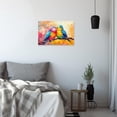 thumbnail image 4 of ZHONGYUTONG Bird Canvas Wall Art Abstract Animal Canvas Colorful Birds on Branch Pictures Graffiti Birds Painting Bedroom Decor Framed (12.00" x 18.00"), 4 of 5