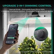Mars Hydro TSW 2000 Dimmable LED Grow Light 300W Full Spectrum DLC Certified, 4x4ft for Grow Tent Kits, High Efficacy for Seed to Bloom
