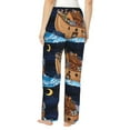 thumbnail image 3 of Sigee Ocean Scene with Noah's Ark Print Women's Soft Pajama Pants - Breathable and Comfortable Lounge Sleep Bottoms with Elastic Waistband and Pockets-Medium, 3 of 9