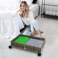 thumbnail image 6 of BrellaHome - Under Bed Storage with Wheels, Bags & Metal Basket / Wire Underbed Cart, for Clothes, Linen, Blanket, Sweater, Duvet ( 2 in1) (White), 6 of 6