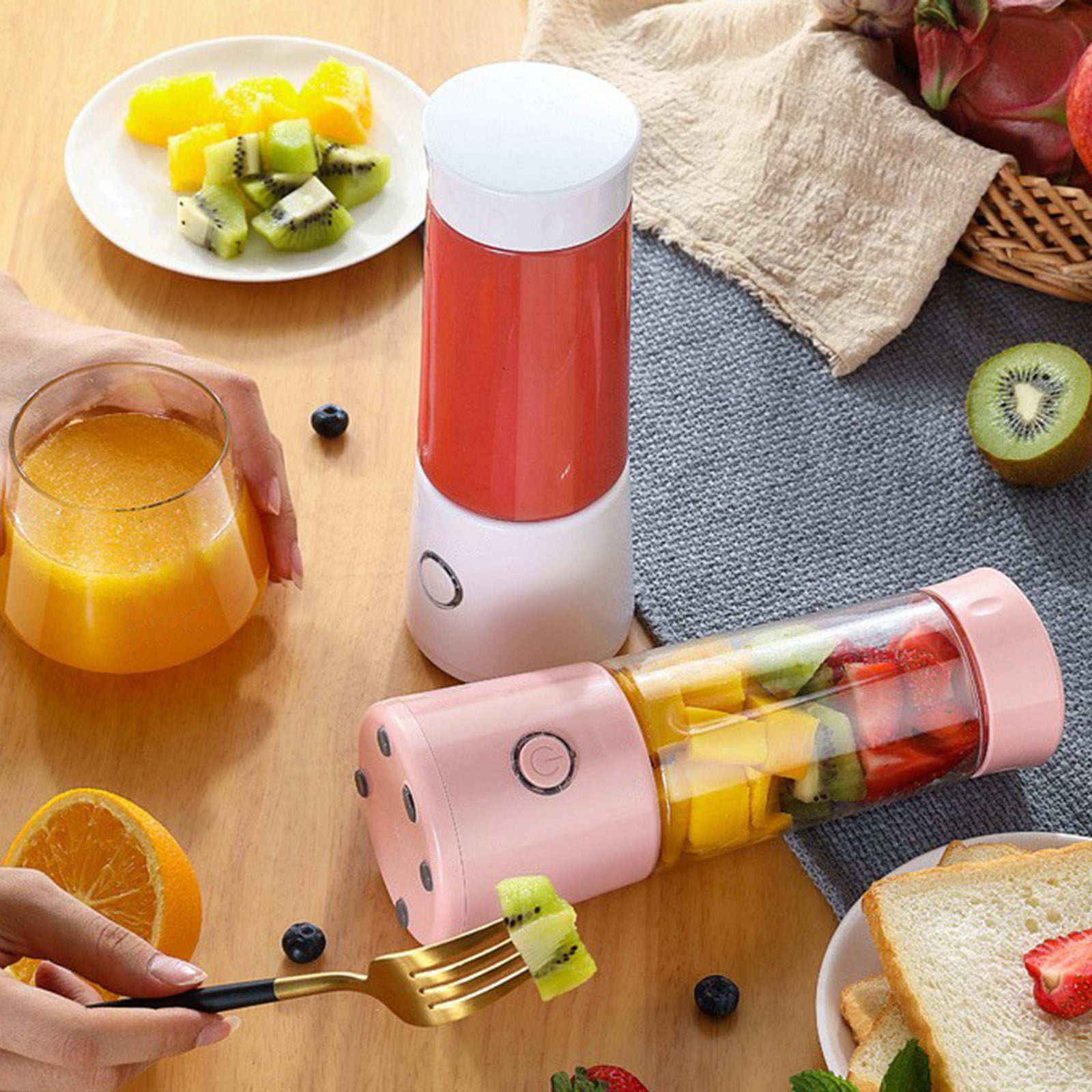 BallsFHK Portable Multi-function Juicer Small Home Juicer Cup Electric Juicer Gift