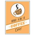 thumbnail image 3 of Grey, Jace 12x14 Black Modern Framed Museum Art Print Titled - Peach Coffee Day, 3 of 5