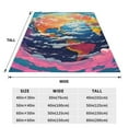 thumbnail image 3 of Bixox Fleece Blanket Colorful Whimsical Earth Pattern Super Soft Double-Sided Microfiber Flannel Blanket for Sofa, Bed, Couch,Suitable for All Seasons - 60"x50", 3 of 5