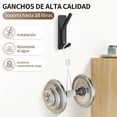 thumbnail image 3 of Perchero Pared 5 Piezas Negro Ganchos Adhesivos para pared con Soporte 5kg y Adhesivo Fuerte Extra Resistente Organizador Soporta Ropa, Bolsos y Llaveros para Cocina, Baño y Dormitorio, 3 of 4