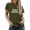 Army Green, variant on Vedolay Womens Tshirts Women's Pleated Puff Sleeve Tops Summer V Neck T Shirts Loose Blouses,Red XXL