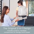 thumbnail image 2 of Bentgo® Kids 2-in-1 Backpack & Insulated Lunch Bag - Glitter Designed 16” Backpack for School & Travel - , Durable, Water Resistant, Padded, & Large Compartments (Glitter Edition - Silver), 2 of 6