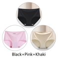 thumbnail image 1 of ZXYOUPING 3pcs Mujeres Bragas Sin Costuras De Seda De Hielo Rastro Ropa Interior De Cintura Media Color Caramelo Algodón Entrepierna Lencería M-XXLpangjing, 1 of 4