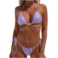 thumbnail image 2 of Traje de baño para mujer Traje de baño de color sólido para mujer + bañador y bikini de moda Traje de baño dividido Trajes de baño para mujer, 2 of 6