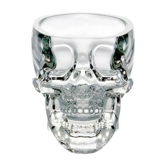 SKRYUU 350ML 12oz Skull Wine Glass, Vodka Spirits Cup Glass, Halloween Decorations Gifts, Halloween Themed Party, Holiday Gifts, New Crystal Skull Cup (set Of 1