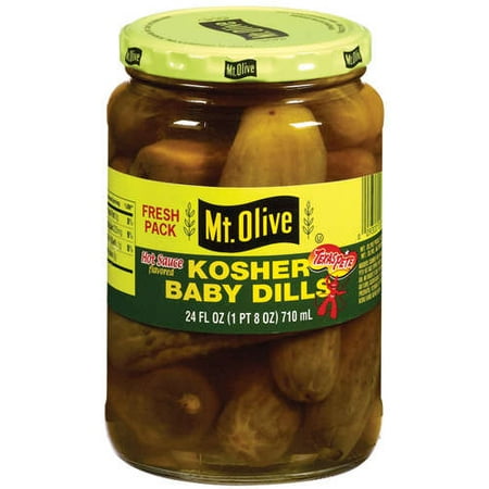 baby olive mt kosher dills pickles flavored sauce oz fl
