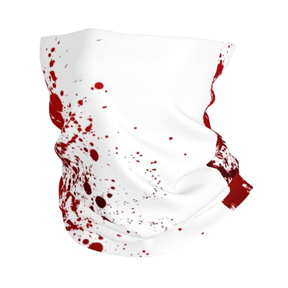 Neck Gaiter Face Mask Men Women Blood Splatter Seamless Bandana Face Cover Scarf Mask Balaclava Headband