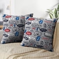 thumbnail image 3 of LALILO Throw Pillow Covers And Graphic Shirt Amp Shirt Boy Graphic Cushion Cover 18" x 18", 2 Pack, 3 of 6