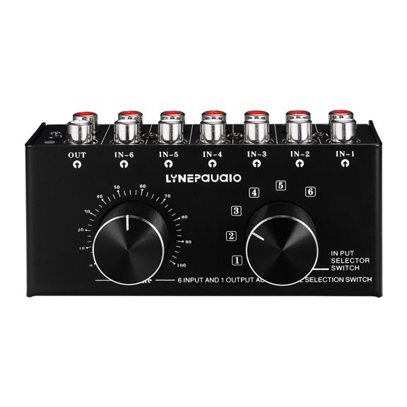 Audio Switcher,6-in-1-out Audio Splitter With Audio Box Splitter With Rca Box Splitter With Audio Switcher Audio Switcher Huiop 6-in-1-out Source Switcher Huiop Audio Er Audio