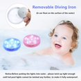 thumbnail image 3 of Hot Tub Lights, IP68 Waterproof Pond Light, Submersible LED Light with Magnetic Suction Cups, RF Remote Pool Lights, for Garden Pool Fish Tank Decorations (2 Pack), 3 of 5