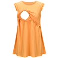 thumbnail image 1 of Vêtements de Grossesse Offres de l'Action de Grâce Liquidation Été Vêtements de Maternité pour Femmes Col Rond Manches Courtes Volants Pli Hauts de Grossesse, 1 of 5