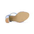 thumbnail image 5 of BLISSFUL STEP Women's Block Heels Zipper Buckle Ankle Strap Sandals Denim Blue 7, 5 of 8