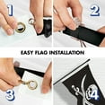 thumbnail image 3 of G128 Combo Pack: 5 Ft Tangle Free Aluminum Spinning Flagpole (Black) & Pirate Jolly Roger Swords Flag 2x3 Ft, ToughWeave Series Embroidered 300D Polyester | Pole with Flag Included, 3 of 9