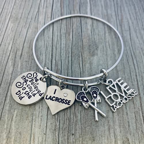 Lacrosse Bracelet Girls Lacrosse She Believed She Could So She