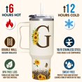 thumbnail image 4 of Vaso SUFAVN con diseño de girasoles con monograma, 1,2 L, para mujer, 4 of 7