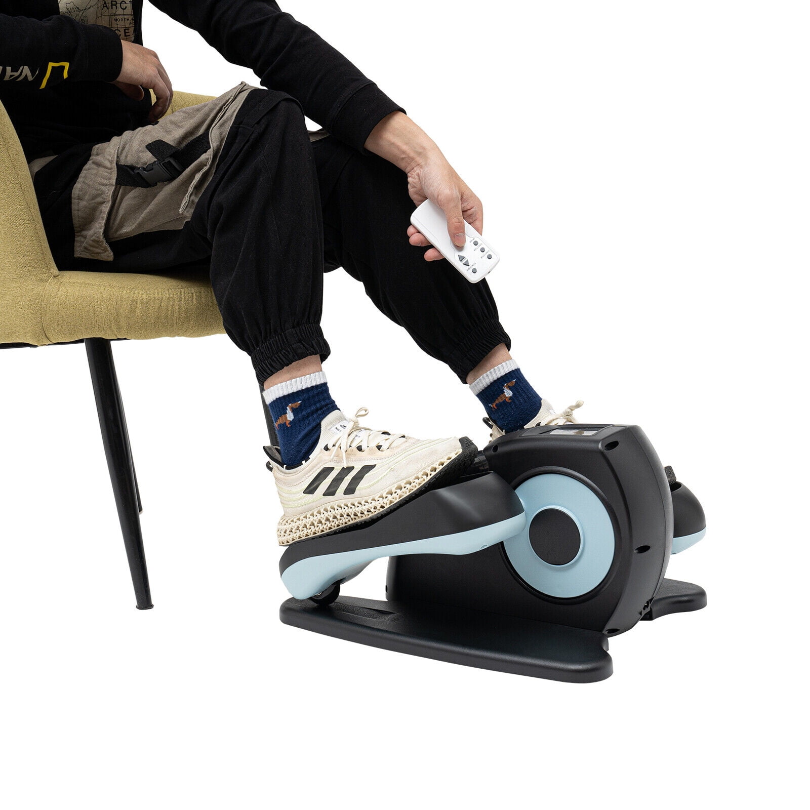 DENEST Electric Under Desk Elliptical Trainer with Remote Control & LCD Display
