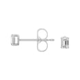 thumbnail image 3 of Unique Moments 0.25ct Lab Grown Emerald Cut Diamond Stud Earrings for Women 10K White Gold, 3 of 5