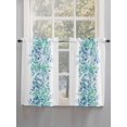 thumbnail image 3 of Kitchen Curtains 54 Inches length, Teal Blue Eucalyptus Leaves Window Treatment Curtain Drapes, Spring Summer Botanical Floral Decorative Window Curtains for Bedroom Cafe, 52"x54", 2 Panels, 3 of 7