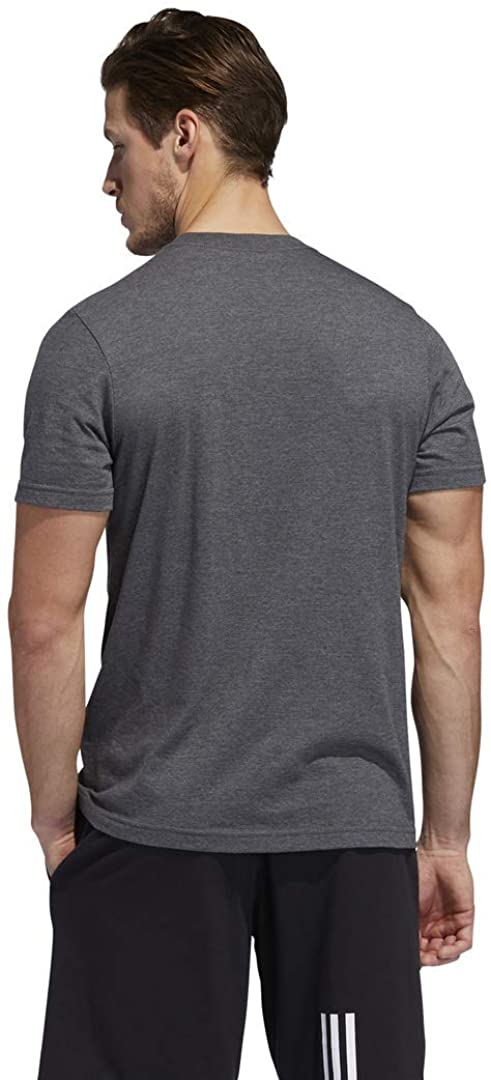 Adidas Men's Basic Bos Tee Sport Shirt T-Shirt Athletic Work Out (Charcoal, S)