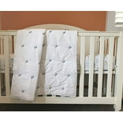 Effe Bebe Footprint Baby/Toddler Cotton Quilt (Indigo) 36”x50”