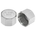 thumbnail image 1 of 2 Pcs Hex End Cap 304 Stainless Steel Nut, NPT 1" Female Thread Pipe Fitting, 1 of 7