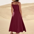 thumbnail image 5 of UoCefik Summer Beach Dresses for Women 2025 Linen Sleeveless Maxi Sundresses with Pockets Red XXL, 5 of 5