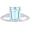 Aquamarine, variant on 1 Carat Emerald LAB GROWN Emerald and LAB GROWN Diamond Engagement Ring (0.5ct Center, AAAA Heirloom Quality) RISV04W3AM 14K White Gold