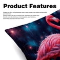 thumbnail image 2 of Flamingo Velvet Throw Pillow Covers Set of 2 with Unique Patterns for Bed and Sofa, Available in 16x16, 18x18, and 20x20 Inches for Various Occasions, 2 of 6