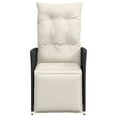 thumbnail image 3 of vidaXL Reclining Garden Chairs 2 pcs with Cushions Black Poly Rattan, 3 of 5