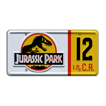 Jurassic Park | 1993 Jeep Wrangler Sahara #12 | Jurassic Park #12 | Metal Stamped Replica Prop License Plate