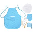thumbnail image 1 of 11pcs Cake Baking Role Play Set Kids Kitchen Costume Apron Chef Hat Cooking Mitt Cookie Cutters KitBlue, 1 of 4