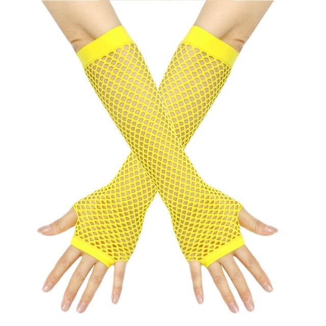 80s Fishnet Gloves For Women And Girls In Theme Costume Accessories