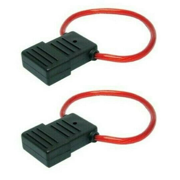 2 Absolute Waterproof Inline Maxi Fuse Holder With Cover With 8" - 8 GA Wire