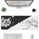 thumbnail image 5 of Black and White Cherry Blossom Gaming Mouse Pad,Large Mouse Mat Desk Pad, Stitched Edges Mousepad, 31.5 X 11.8 Inch, 5 of 5