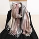 thumbnail image 2 of Bufanda a cuadros de lujo para mujer, chal largo de Cachemira, Foulard de Pashmina con borlas, nuevo diseño, invierno, 2022 Fivean unisex, 2 of 2