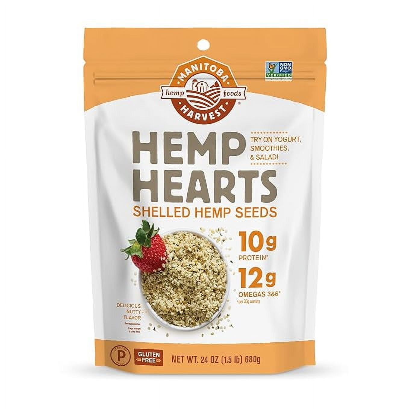(Pack of 6), Manitoba Harvest Hemp Hearts, 24 oz