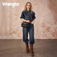 thumbnail image 3 of Wrangler Y2K Purse Small Shoulder Bag for Women Stylish Western Design with Detachable Charms Multiple Pockets, Black, 3 of 6