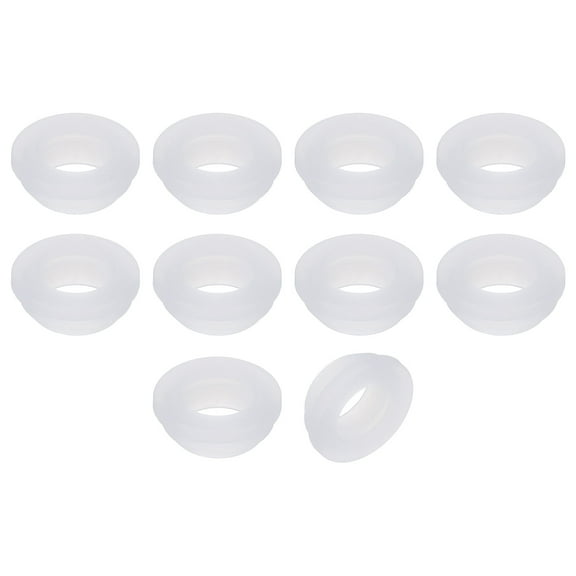 Uxcell 10Pack Rubber Grommets 18mm Drill Hole, 14mm ID Hole Top Hat Hole Plug Grommet, Clear