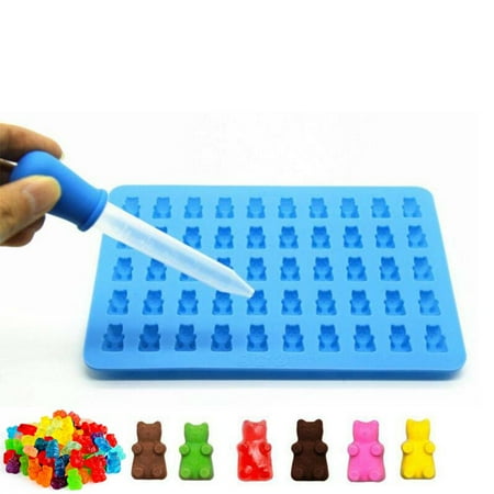 Round Plaster Mold Holiday Clearance 2PCS Bear Cavity Latiice Grid Silicone Plaster Ice Cube Jelly Chocolate Mold Candy Maker Mold Mould Tray DIY Craft(Random Color) ()