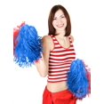 thumbnail image 2 of Pack de 12 pompones Pangda Sports Dance con diseño de porristas (rojo/azul), 2 of 5