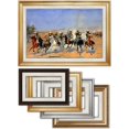 thumbnail image 2 of HFDF - A Dash for the Timber by Frederic Remgton. World Famous Patg Reproduction. Giclee Prts Classic Golden Ready to Hang 24x20inch Framed, 2 of 6