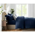 thumbnail image 4 of Juego de edredón CozyLux, color azul marino, tamaño completo, 7 piezas, cama en bolsa, 4 of 7