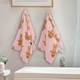 thumbnail image 3 of Coolnut Cute Gingerbread Men Hand Towels 2 PCS, Christmas Pink Kitchen Towel Ultra Soft and Highly Absorbent,Decorative Fingertip Face Towel for Bathroom Hotel, 28.3"x 14.4", 3 of 5