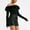 Black, variant on SwiftWear Women's Off Shoulder Blouse Long Sleeve Party Top with Faux Fur Trim, Backless Clubbing Outfit for Date Night & Holiday​​ Black