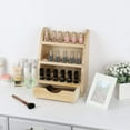 thumbnail image 6 of LIANTRAL Essential Oils Storage Rack, Wooden Nail Polish Display Holder Organizer - 45 Slots for 10/15/20/30 ml Bottles, Natural Wood Color, 6 of 7